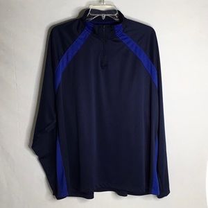 PBX PRO 1/4 Zip Men's Athletic Long Sleeve Pullover Blue Breathable XXL